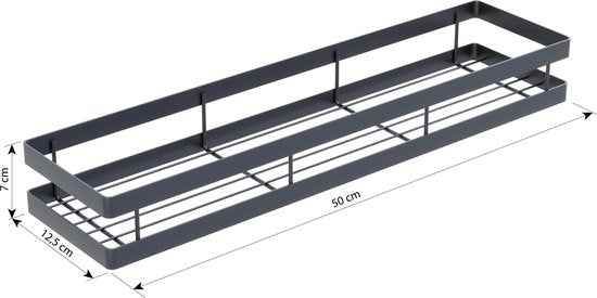 Noswo Kräutergestell hängend - Kräutergestell für Kräutertöpfe - Küchenregal hängend - 50 cm - Schwarz
