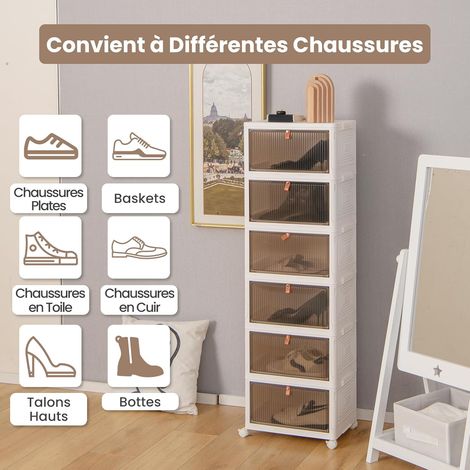 Faltbare Aufbewahrungsboxen mit Rollen – 40 x 37,5 x 123 cm – Magnetverschlüsse