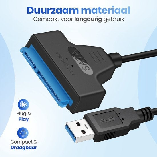 GarpexÂ® USB 3.0 zu SATA Adapter - Datenkabel für Festplatten - SATA 7+15 22 Pin Kabel