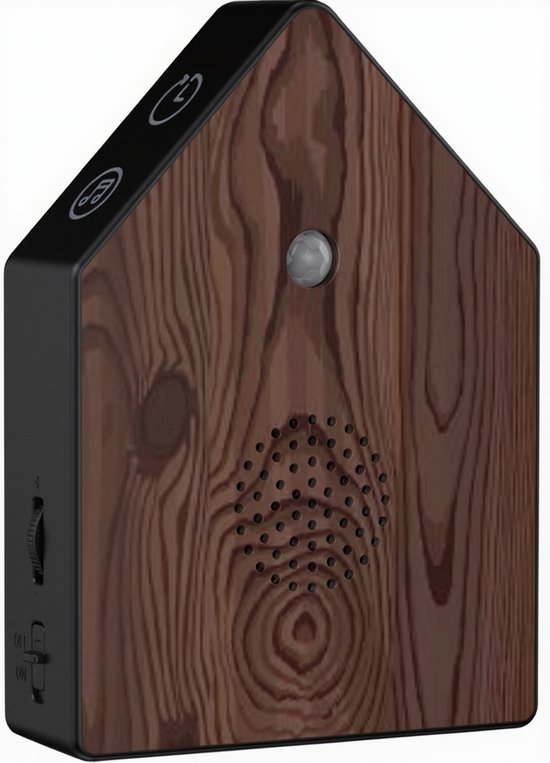 UPLY Vogelhaus mit Sound - Vogelhaus mit Sensor - 5 Naturgeräusche für Toilette/WC - Bewegungsmelder - Schalterbox - Geschenk - Inkl.