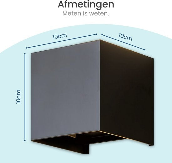 Gologi Slimme Wandlamp - Binnen en Buiten - Lamp Zwart - Industrieel - Smart Lamp - Buitenlamp - Waterdicht - Energiezuinig en Roestvrij - RGB - Met App