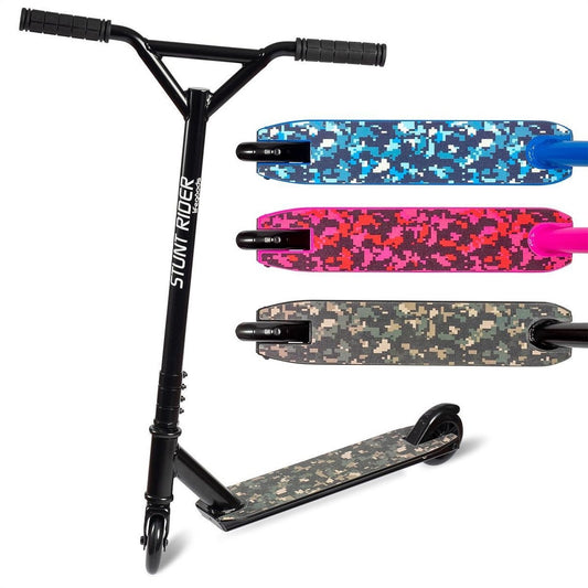 LifeGoods StuntRider - Stunt-Scooter - Stufe 8+ Jahre - 100mm Räder - Jungen/Mädchen - Schwarz