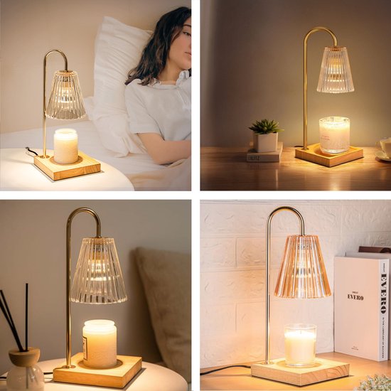 Kerzenwärmer - Tischlampe - Duftbrenner - Ölbrenner - Kerzenwärmer Lampe - Wachswärmer - Stimmungslampe - Gold