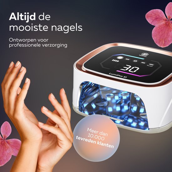 Beeperfect® UV-Lampe Gel-Nägel - Nagellampe - Nagellampe UV Led - Nageltrockner - Kabellos - Reflektierende Innenseite - Rose Gold