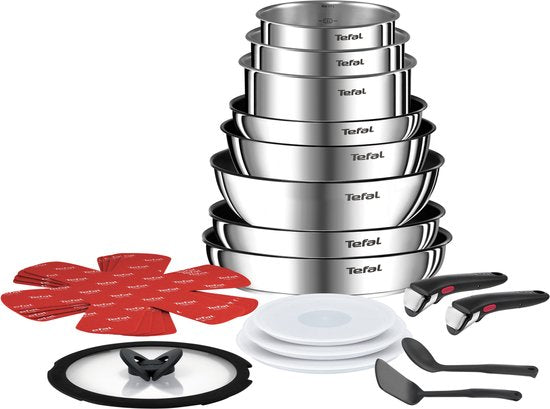 Tefal Ingenio Emotion - Pfannenset - 20-teilig - Induktion - stapelbar - abnehmbarer Griff - platzsparend