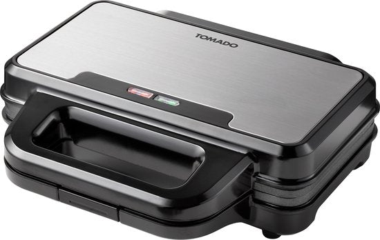 Tomado TGP2001S - XXL Toasti-Eisen - Panini-Grill - PFAS-frei - Toasti-Maker - 900 Watt - Schwarz/Edelstahl