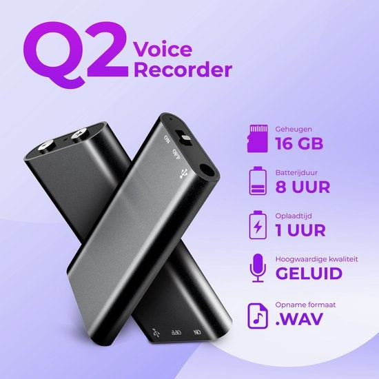 GarpexÂ¬Ã† USB-Abhörgerät - Lauschangriff - Spionage-Recorder - Diktiergerät - Sprache - Großer Speicher - 16GB