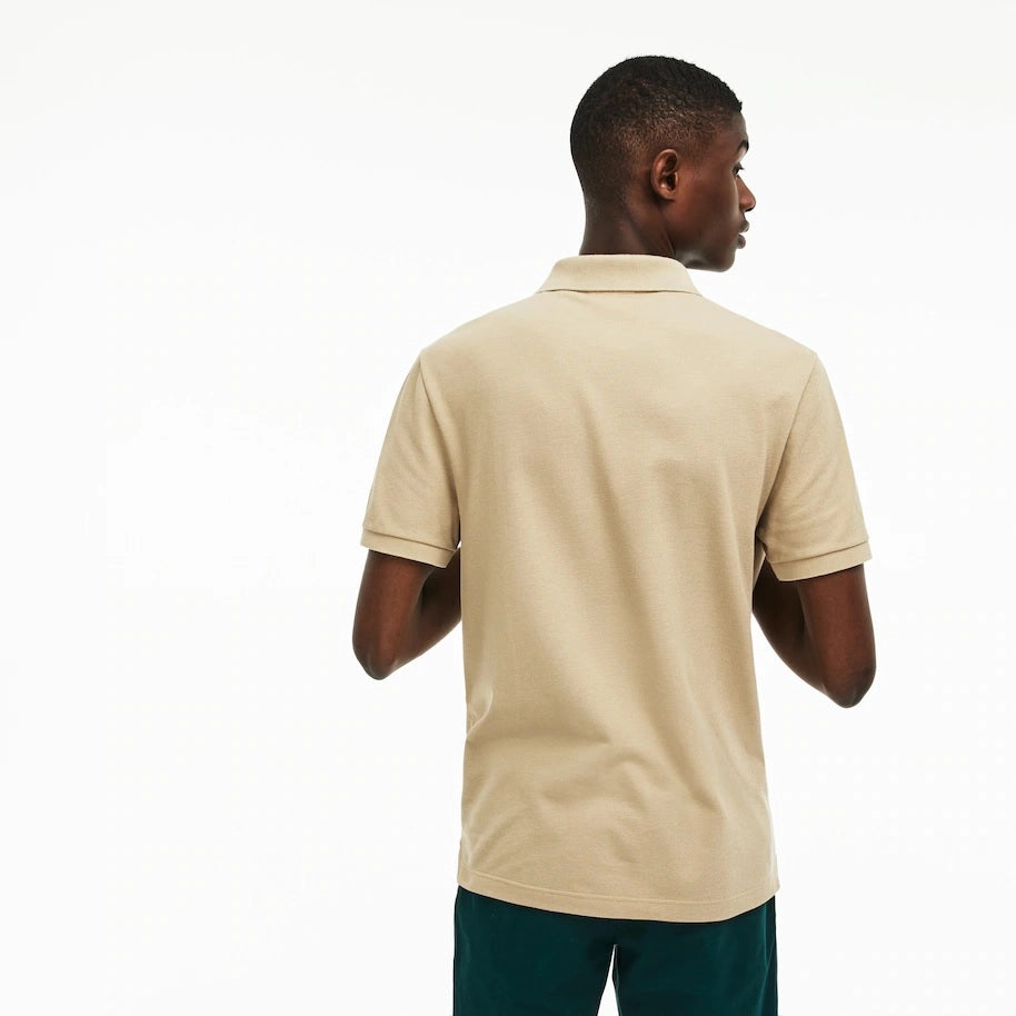Lacoste Slim Fit Polo Shirt - Kurzarm - 100% Baumwolle - Beige - Größe XS