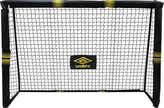 Umbro - Fußballtor für Kinder und Erwachsene - 300 x 200 x 120 cm - schneller Aufbau - Metall - Schwarz/Gelb