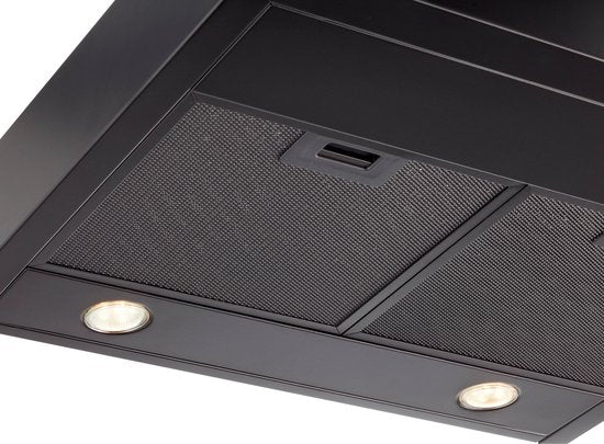 Inventum AKO6015ZWA Unterbau-Dunstabzugshaube 60 cm – Absaugleistung 350 m³/h – Geeignet für große Küchen – 3 Leistungsstufen – LED-Spots – Abluft und Umluft – Schwarz