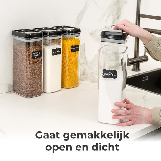 Stosh Vorratsgläser - Vorratskanister - Bonbonglas - 4 Stück - 3.2L - BPA frei - Kunststoff