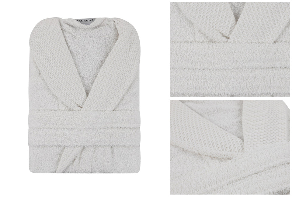 capa home komfortabler Bademantel - creme - Größe XL