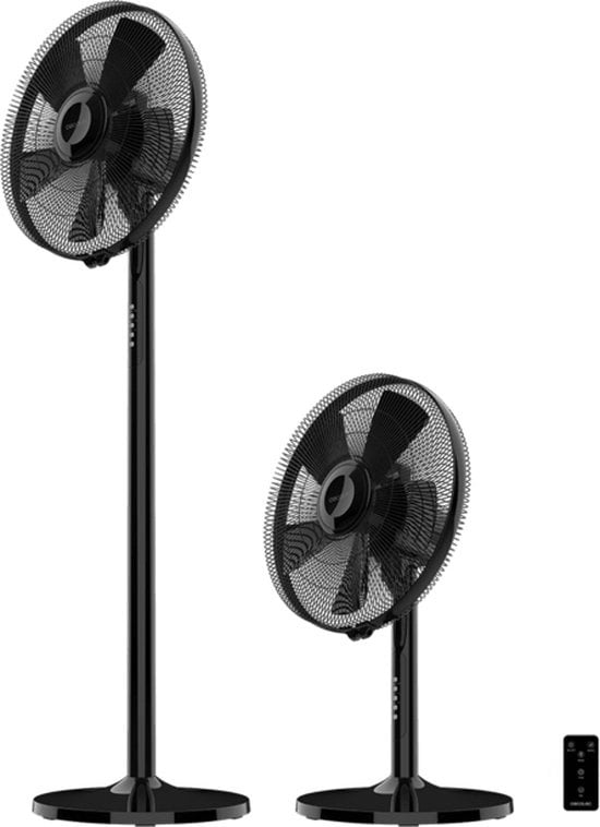 Cecotec 05875, Haushaltsventilator mit Flügeln, Schwarz, Boden, Tisch, 60Â°, Tasten, 7 Stunden