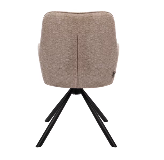 Dutchbone Oliver Drehbare Esszimmerstühle - 57x60x86 cm - Taupe (2er Set) - Beige