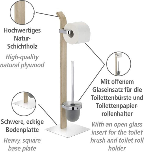 Stand-WC-Set Samona Nature, Toilettenbürstenhalter