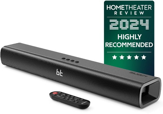 Majority Naga 60 Soundbar für TV - Inklusive Soundbar-Halterung - Mit eingebautem Subwoofer - Bluetooth 5.0, HDMI ARC, optischer und AUX-Anschluss - 2.1 Surround Sound - Fernbedienung - schwarz