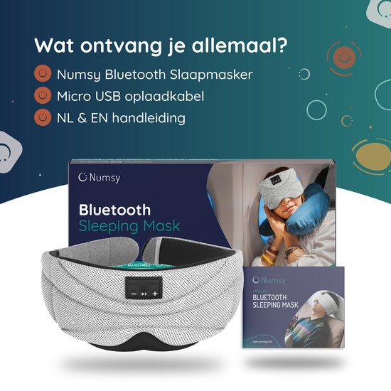 Numsy Schlafmaske Bluetooth - Schlaf Kopfhörer - Stirnband