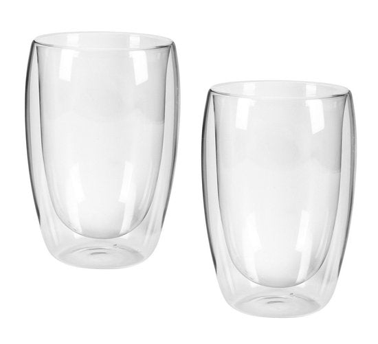 2 doppelwandige Gläser - geeignet für verschiedene Kaffeesorten - Latte macchiato, Cappuccino, Espresso - 2er-Set (300 ml)