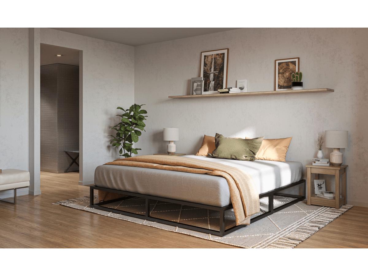 Emma Metallbett mit Lattenrost – 90 x 200 cm – Schwarz