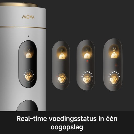 NutriPal 10 Ultra – Intelligenter automatischer Futterautomat für Katzen mit HD-Kamera, Steuerung per App – 4 l – Weiß