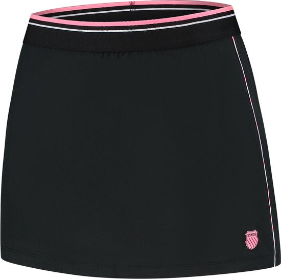 K-Swiss Hypercourt Skirt 6 Damen – Größe L – Schwarz/Rosa – Tennisrock – Padelrock