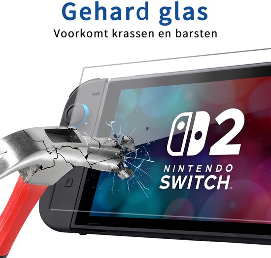 Podec – 3er-Pack Displayschutzfolie für Nintendo Switch 2 – Displayschutzfolie aus gehärtetem Glas