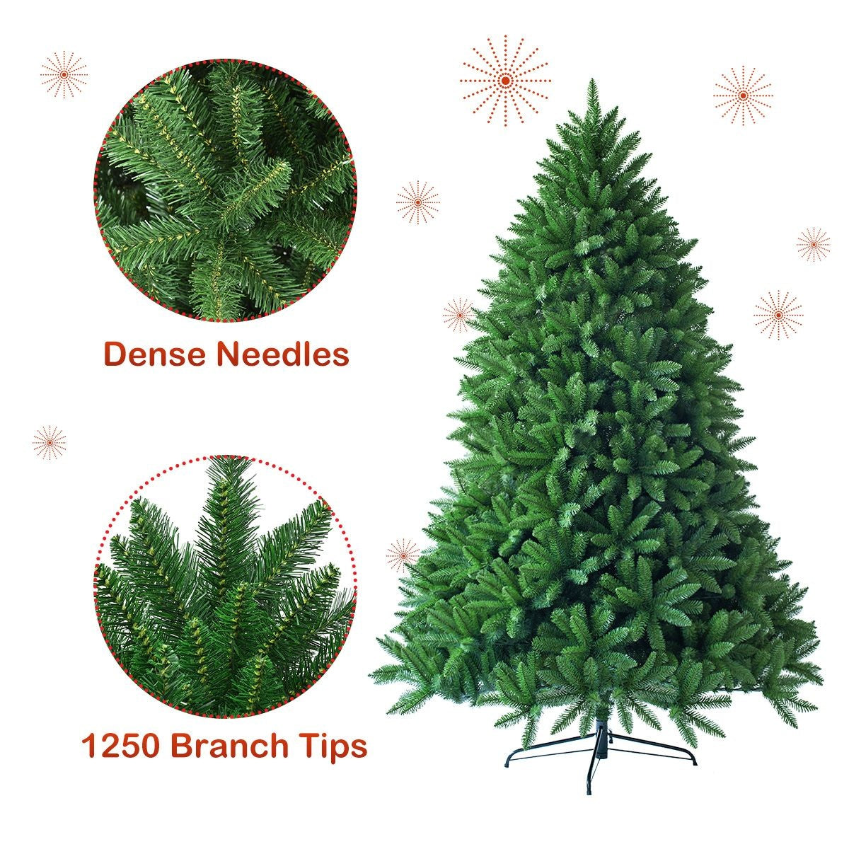Coast 180 cm Künstlicher Weihnachtsbaum Weihnachtsbaum PVC Nadeln Kunst Baum Grün