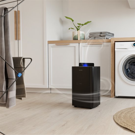 Auronic Luftentfeuchter - Compact Pro Plus - 20L - Schlafzimmer, Badezimmer, Wohnzimmer und Büro - Luftbefeuchter für Innenräume - Schwarz