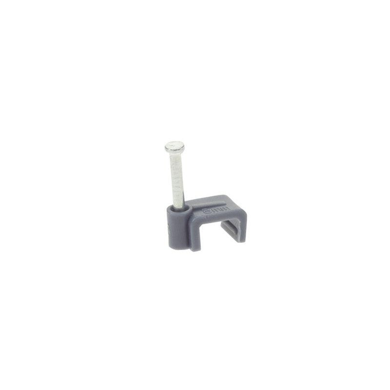 Flachkabelklemme, grau, 10Mm (100St/Karton)
