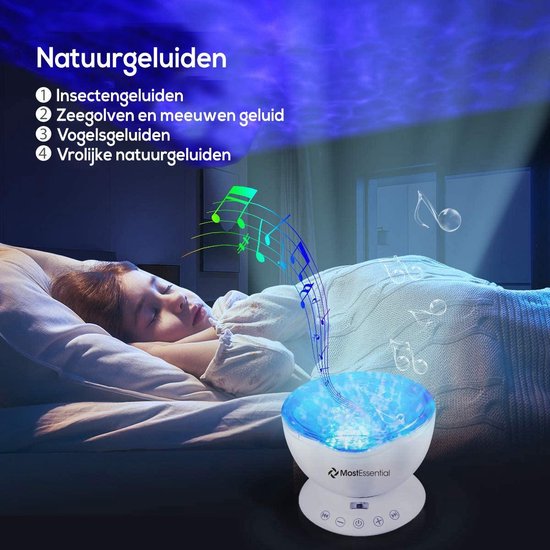 MostEssential Premium Ozean-Projektor - Himmelslicht-Projektor - Ozean-Projektor - Baby, Kinder & Erwachsene
