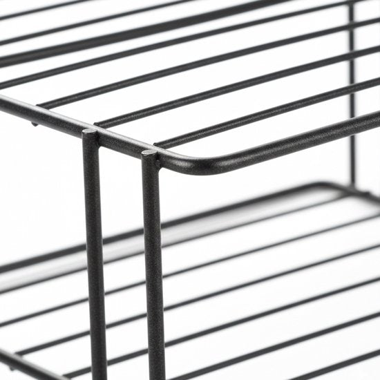 Metaltex – Tellerhalter – Schwarz – Ordnungssystem für den Küchenschrank – 25 × 25 × 19 cm