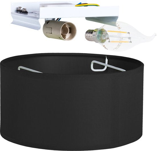 Smartwares Deckenleuchte – Ø 20 cm – Schwarz – E14 – 10.004.59
