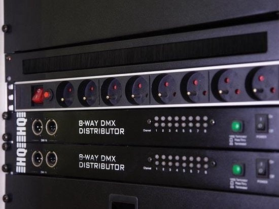 Perel 8-fach Buchse - Pin Erde - für 19" Rack