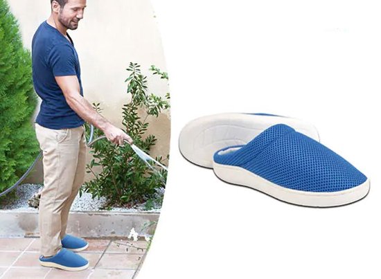 Stepluxe Slippers - Gel-Pantoffeln - Für Männer und Frauen - Blau - Größe 35/36