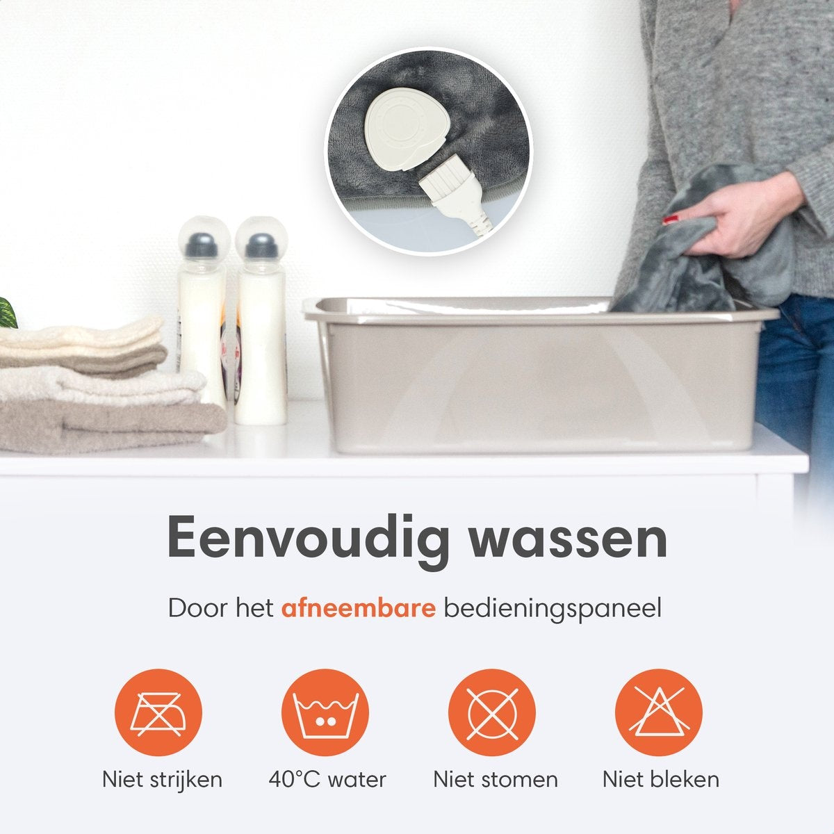 Wärmekissen - Elektrisches Kissen mit 9 Wärmestufen - Elektrische Heizmatte - wärmt Nacken, Schulter und unteren Rücken - 100W