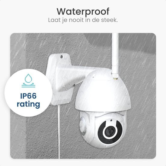 Gologi Superior Außenkamera - Außenkamera mit Nachtsicht - Kabelgebundene Sicherheitskamera - Sicherheitskamera - 3MP - Mit Wifi und App - Weiß