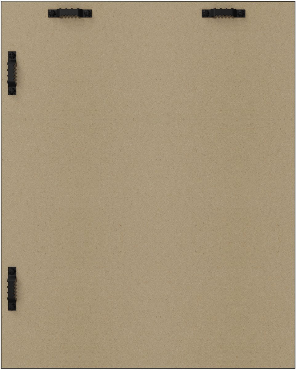 tectake® Wandspiegel Elina - 40,6 x 50,8 cm - Schwarz - Rechteckiger Kunststoffrahmen