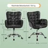 Yaheetech Ergonomischer Bürostuhl mit Armlehnen und Rollen – Schwarz – 65,5 x 64,5 x 83–93 cm