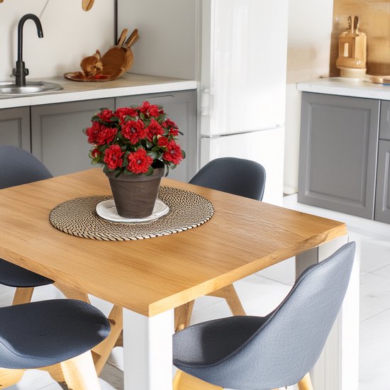 Mica Decorations Künstliche Pflanze - Azalee - Rot - im Topf - 31 cm - künstliche Pflanzen