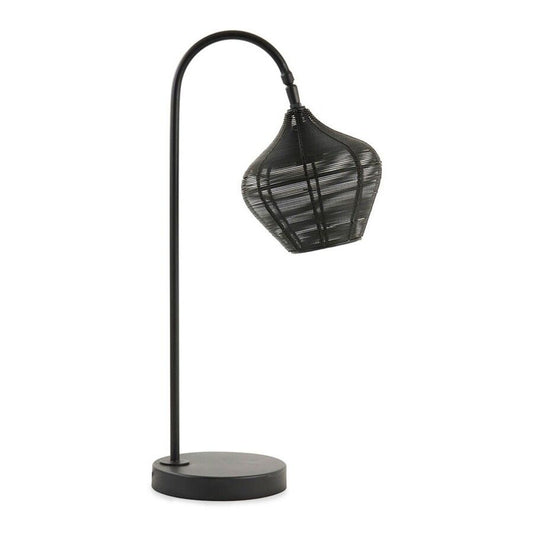 Light & Living Tischleuchte Bendigo - Industrielle Bogenlampe - Mattschwarz - E27 - 61 cm hoch