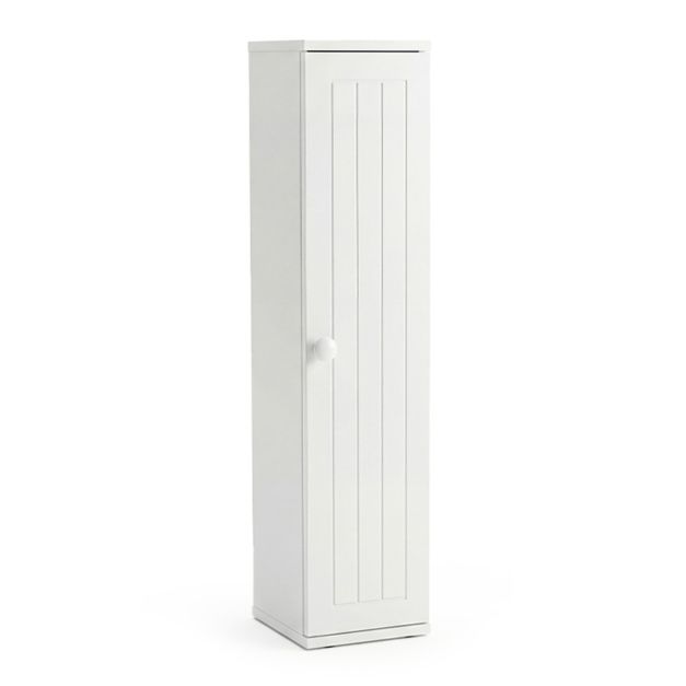 Coast Schmaler Toilettenschrank – 5 Staufächer – 17 x 16 x 69 cm – Weiß