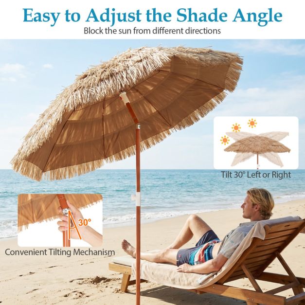 Coast Hawaii Beach Sonnenschirm - neigbar und verstellbar - 175 cm - mit Tragetasche