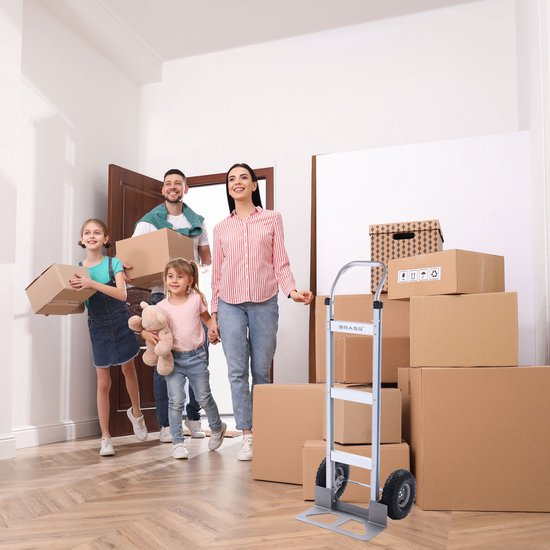 BRASQ Faltbarer Aluminium-Trolley - Kapazität 250 KG - Transportwagen - Plattformwagen - Trolley