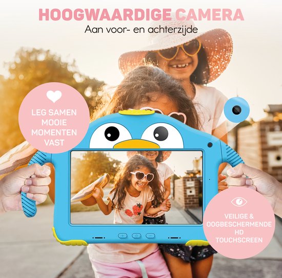 Vulpes Goods® Kids - Kinder Tablet - Tablet Kids - Parent Control App - 100% kindersicher - 3500 mAh - Android 10 Go - Inkl. integrierter Schutzhülle, Bildschirmschutz & Augenschutz - 32 GB - Mit Touchscreen-Stift- PRO Version