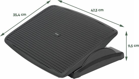 BRASQ Ergonomische Fußstütze für den Schreibtisch - Schreibtischzubehör - Verstellbar - Anti-Rutsch - Fußstütze Bank