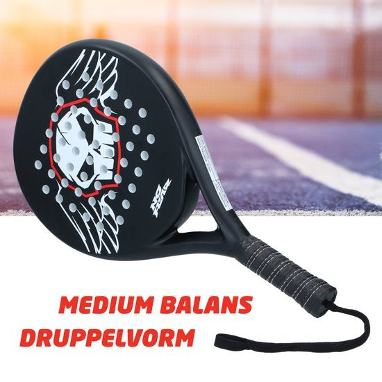 No Fear Padel Racket - Leichter Padel-Schläger - Schwarz