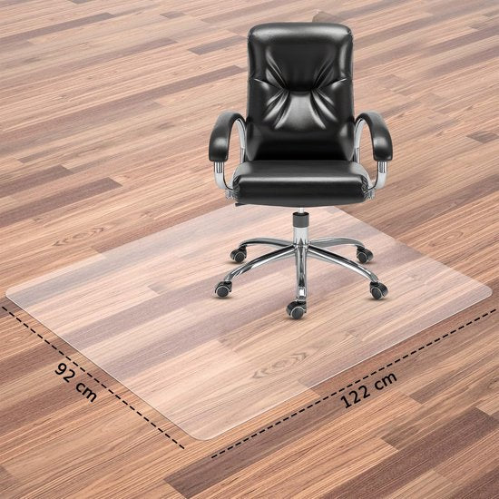 Bodenschutzmatte für Bürostühle - PVC - schallabsorbierend - für harte Böden - 120 x 90 cm - Transparent