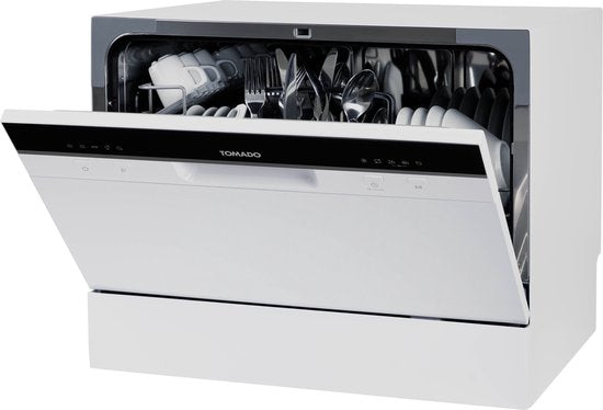 Tomado - TDW5501W - Mini-Geschirrspüler - Freistehend - 6 Gedecke - 5 Programme - Energieklasse D - Weiß
