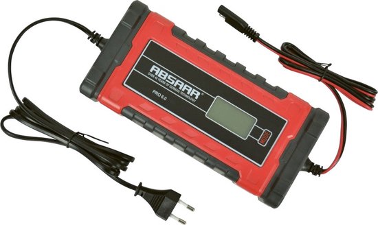 Absaar Batterieladegerät Pro 6.0 (12/24 V – 6 A) 0–120/180 Ah Rot/Schwarz