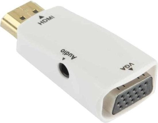 GarpexÂ® HDMI zu VGA Adapter mit Audio - HDMI zu VGA Kabel mit Audio - Full HD 1080p - Weiß